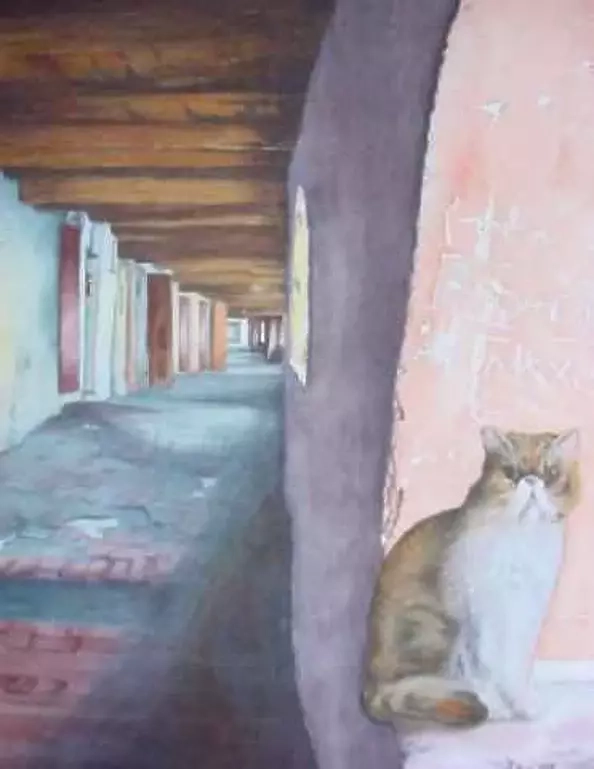 Silvano Drei - Stara ulica degli Asini w Brisighella