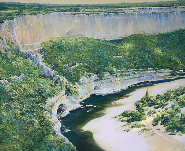 Jerzy Martynów - Olej na płótnie - Gges de La Ardeche