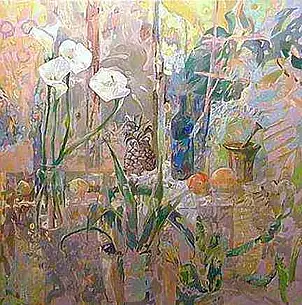 Jerzy Martynów - Oil on canvas Still Life with Kaliamii