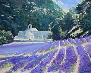   - Oil on canvas Vaucluse Plateau - Abbey Abbaye de Senanque