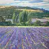 Jerzy Martynów - Huile sur toile Vent et champ de lavande - Provence