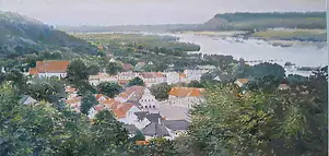 Jerzy Martynów - Olej na płótnie Wisła pod Kazimierzem