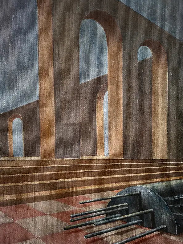 Giovanni Greco, uber das Ding selbst hinaus, Ölbild - Leinwand, 60 x 70