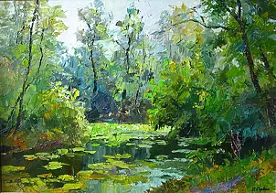 Borys Sierdiuk - On the outskirts of the village Flows