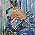 małgorzata machynia, She and the tango, Acrylic painting - canvas, 100 x 150