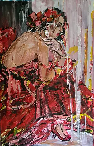 małgorzata machynia, Sie, Acrylgemälde - Leinwand, 100 x 150