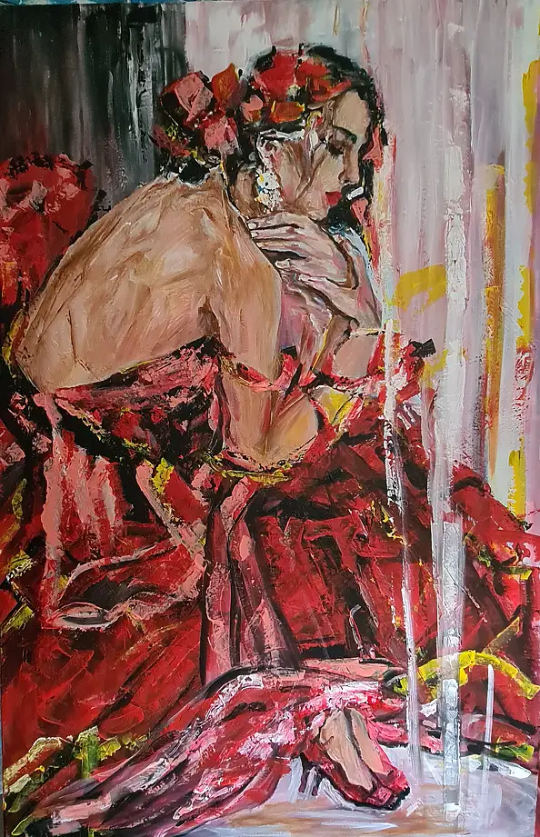 małgorzata machynia, Sie, Acrylgemälde - Leinwand, 100 x 150