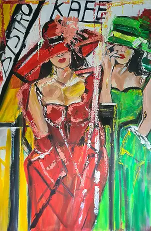 małgorzata machynia, They. I. Love, Acrylic painting - canvas, 100 x 150