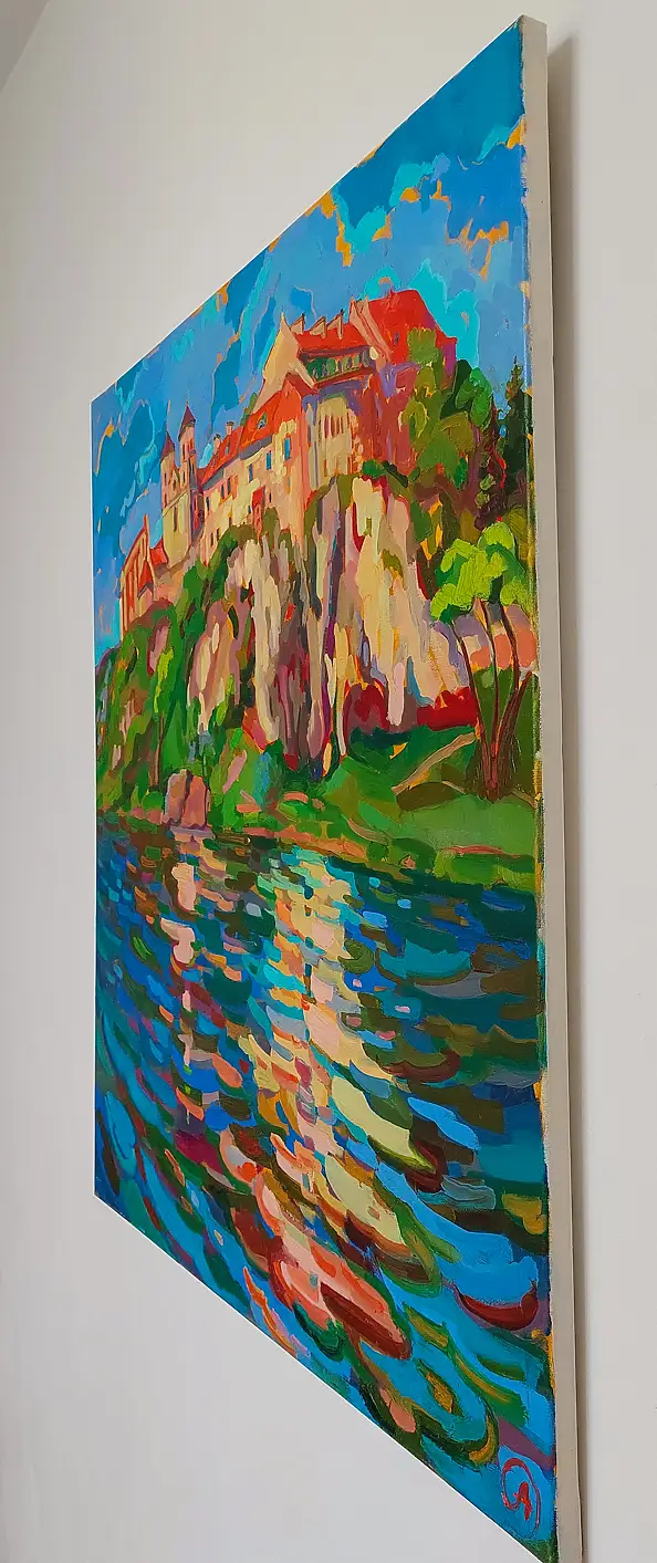 Anastasiia Kurkova, Opactwo Benedyktyńskie, Obraz olejny - płótno, 100 x 100