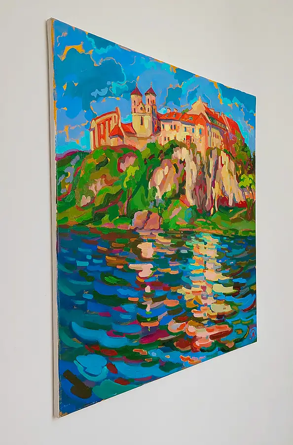 Anastasiia Kurkova, Opactwo Benedyktyńskie, Obraz olejny - płótno, 100 x 100