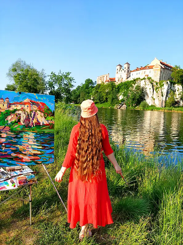 Anastasiia Kurkova, Opactwo Benedyktyńskie, Obraz olejny - płótno, 100 x 100