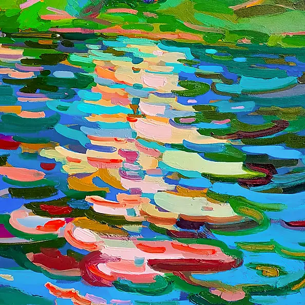 Anastasiia Kurkova, Opactwo Benedyktyńskie, Obraz olejny - płótno, 100 x 100