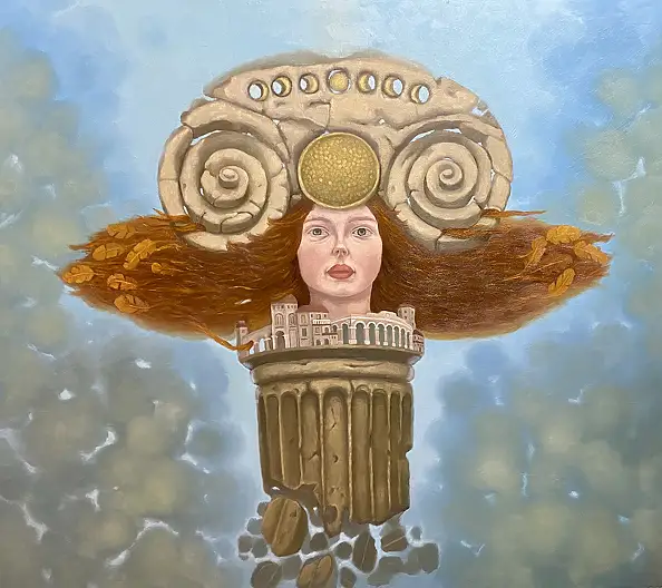 Marcin Niewęgłowski, Provvidenza, Quadro a olio - pannello, 88 x 77