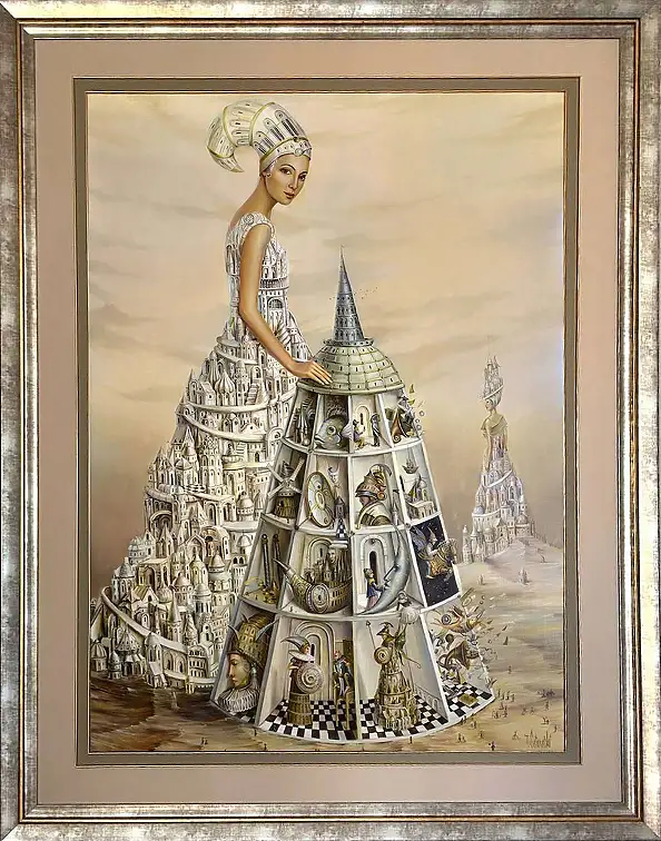 Tomasz Sętowski, Babysitter many stories, Oil painting - canvas, 100 x 140