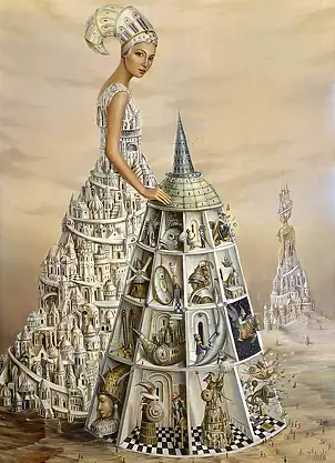 Tomasz Sętowski, Няни много историй, Масляная картина - холст, 100 x 140