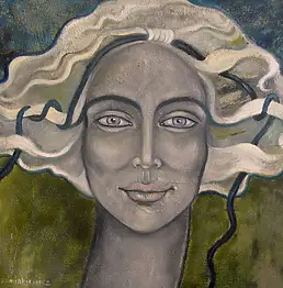 Krystyna Ruminkiewicz, Oplątana, Obraz olejny - płótno, 70 x 60