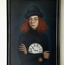 Joanna Ordon, Opowieść strażnika czasu, Obraz olejny - płyta, 60 x 80