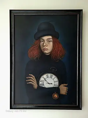 Joanna Ordon, Opowieść strażnika czasu, Obraz olejny - płyta, 60 x 80