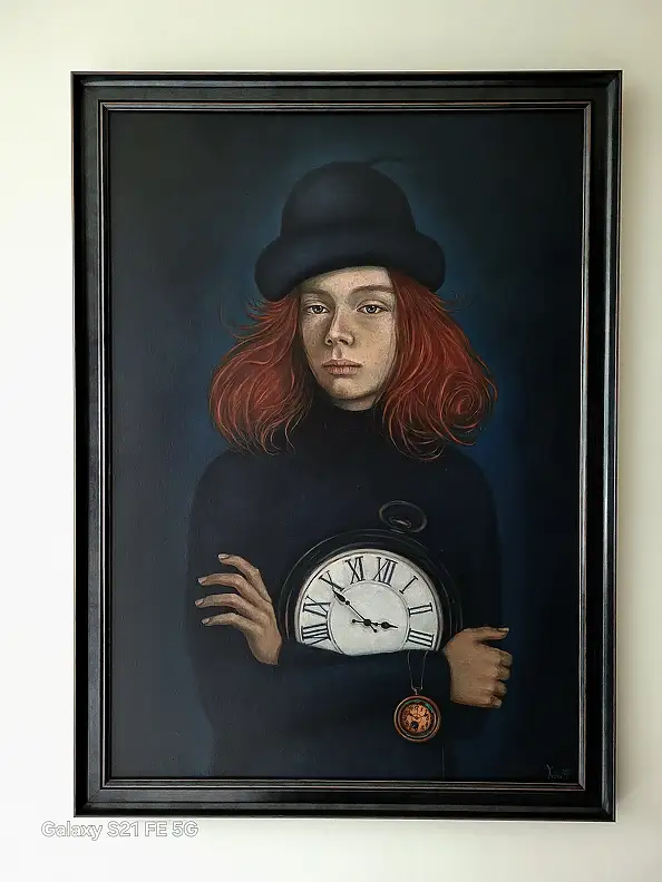 Joanna Ordon, Opowieść strażnika czasu, Obraz olejny - płyta, 60 x 80