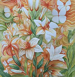 Alina Skiba, Оранжевая жизнь, Акварелі - , 70 x 100