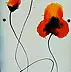 Rachel McCullock - Orange Poppies on Slate