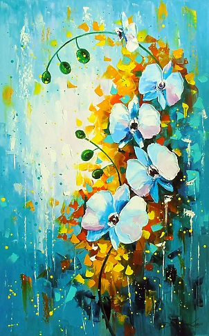 Olha Darchuk - Orchid white and blue