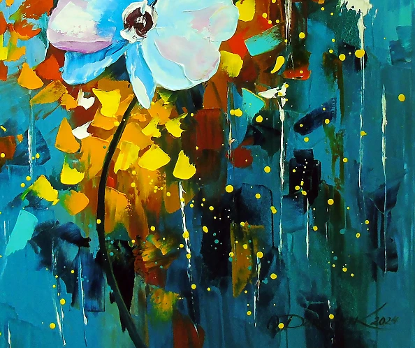 Olha Darchuk - Orchid white and blue