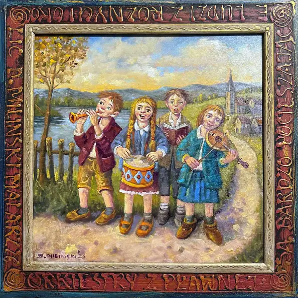 Dariusz Miliński, Orkiestry Pławnej, Obraz olejny - płótno, 50 x 50