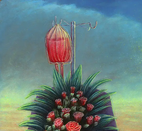 Krzysztof Polaczenko, Processione, Dipinto acrilico - pannello, 81 x 60