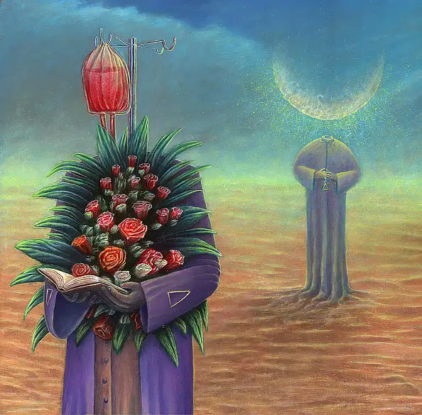 Krzysztof Polaczenko, Processione, Dipinto acrilico - pannello, 81 x 60