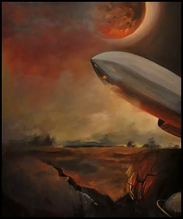 Damian Gierlach - The last Zeppelin Fantasy Surrealism Damian Gerlach