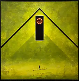 Sebastian Garyantesiewicz, The Last Dream of the Desert Gods, Acrylic painting - canvas, 100 x 100