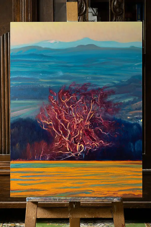 Wojciech Pater, Ostatnie Promienie Słońca, Obraz olejny - płyta, 60 x 80