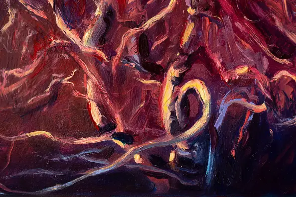 Wojciech Pater, Ostatnie Promienie Słońca, Obraz olejny - płyta, 60 x 80
