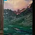 Wojciech Pater, Ultima luce nella valle, Quadro a olio - pannello, 60 x 80