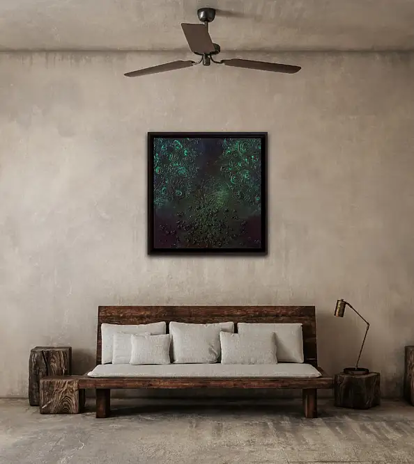Iwona Jabłońska, The last mystical place, Watercolors, Impasto, Other, Chalk, Glaze, Acrylic painting, Oil painting, Mixed media, Tempera - panel, 70 x 70