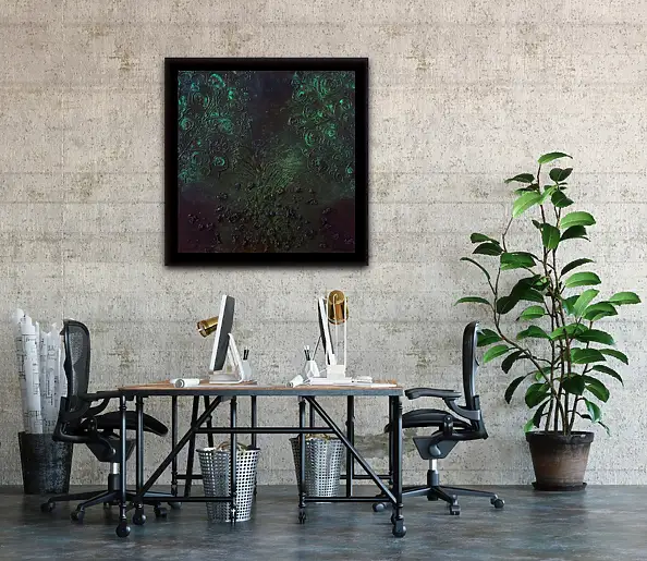 Iwona Jabłońska, The last mystical place, Watercolors, Impasto, Other, Chalk, Glaze, Acrylic painting, Oil painting, Mixed media, Tempera - panel, 70 x 70