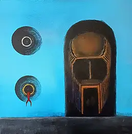 Paula Staniec, Avvertimento, Dipinto acrilico - tela, 30 x 30