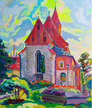 Anastasiia Kurkova, Otoczony światłem, Obraz olejny - płótno, 60 x 70