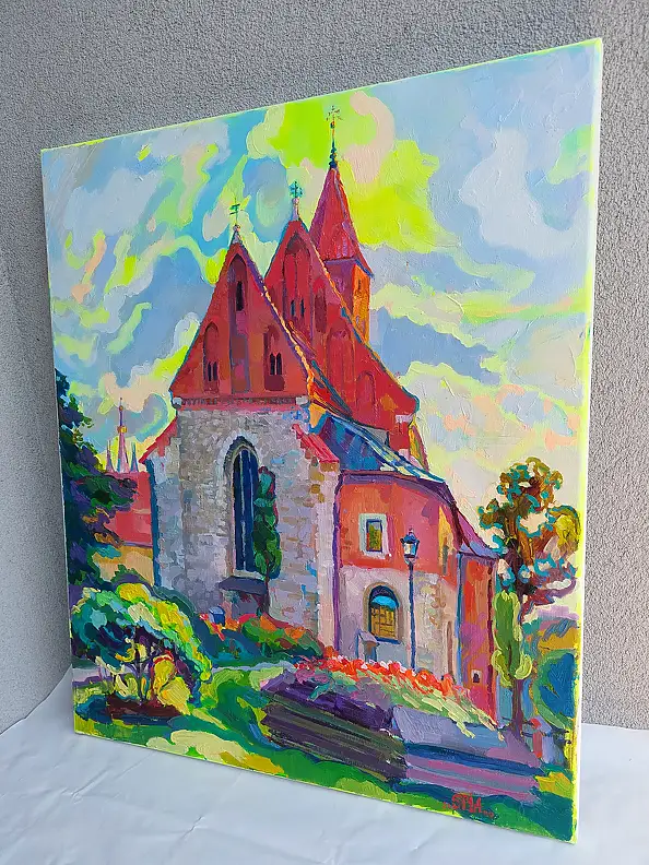 Anastasiia Kurkova, Otoczony światłem, Obraz olejny - płótno, 60 x 70