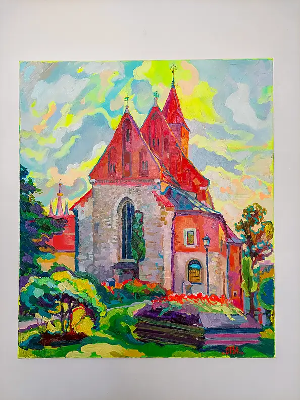 Anastasiia Kurkova, Otoczony światłem, Obraz olejny - płótno, 60 x 70