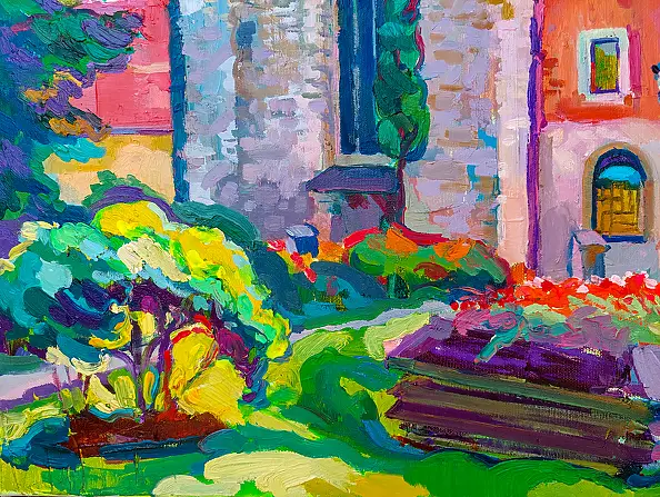 Anastasiia Kurkova, Otoczony światłem, Obraz olejny - płótno, 60 x 70