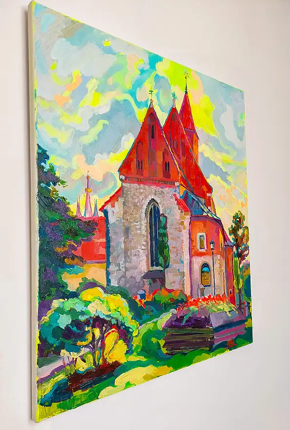 Anastasiia Kurkova, Otoczony światłem, Obraz olejny - płótno, 60 x 70