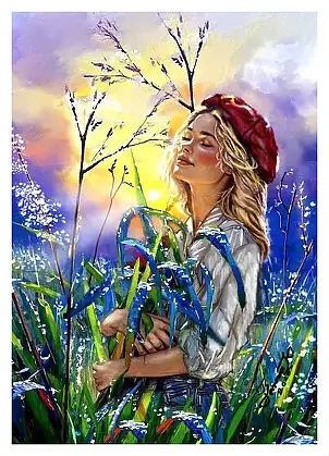 Teresa Kopańska, "Avvolto nella rugiada mattutina e nel silenzio", Acquarelli, Guazzo - carta, 21 x 31