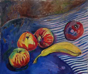Małgorzata Oborska - Fruits on blue