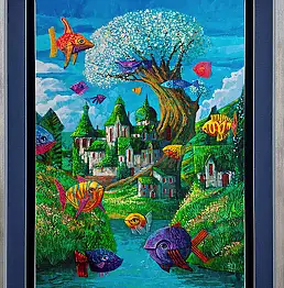 Roch Urbaniak, Oznaki Wiosny, Obraz akrylowy - płótno, 50 x 70