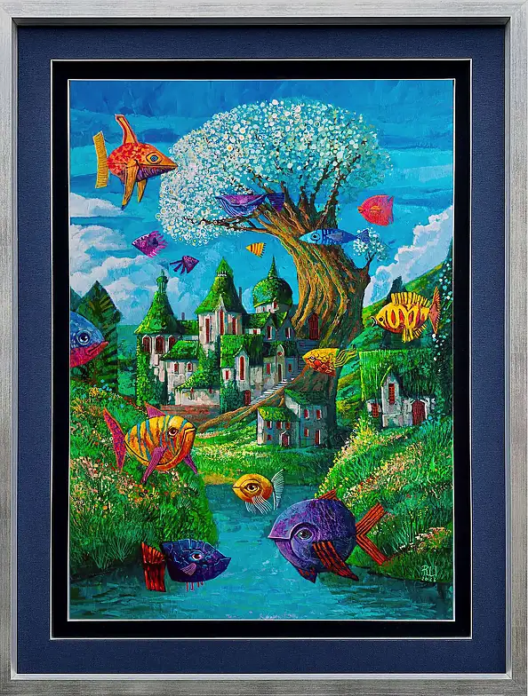 Roch Urbaniak, Segnali di primavera, Dipinto acrilico - tela, 50 x 70