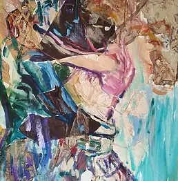 Anna Borcz, КОЛЛАЖНАЯ ПАРА, Колаж, Акрилова картина, Змішані техніки - холст, 80 x 110