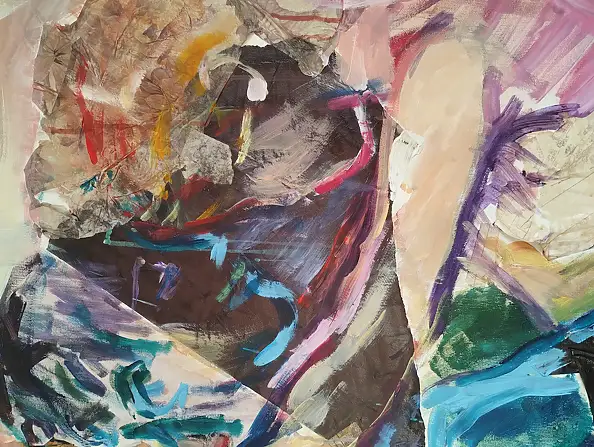 Anna Borcz, PARA COLLAGE, Kolaż, Obraz akrylowy, Techniki mieszane - płótno, 80 x 110