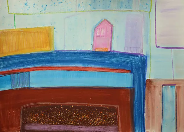 Małgorzata Jojnowicz - PASTELOWY DOM W CHMURACH  III